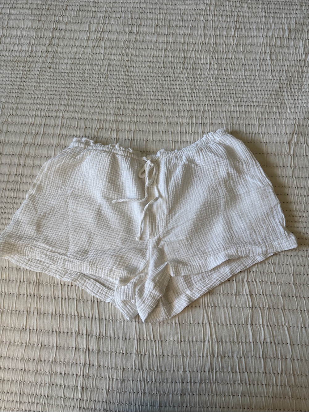 Universal Thread White Gauze Drawstring Athletic Shorts